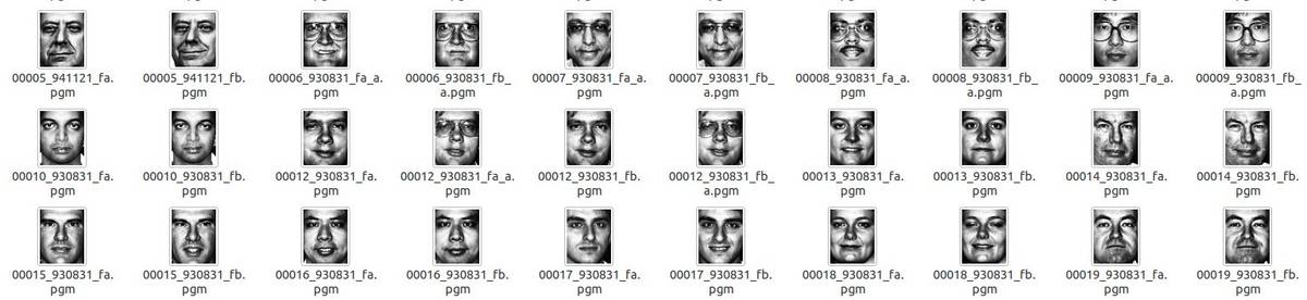 High contrast gray-scale photos of faces in different rotations